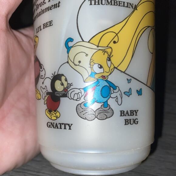 Vintage Thumbelina Don Bluth Limited Cup 1994 Water Bottle Cup With Straw RARE! - Picture 7 of 10